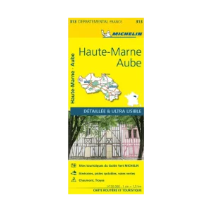 Aube et Haute-Marne carte routière Michelin #313