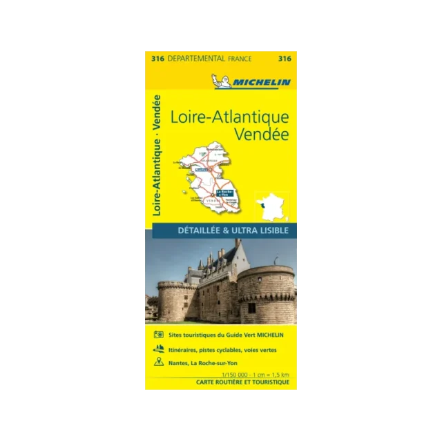 Loire-Atlantique and Vendée road map Michelin #316