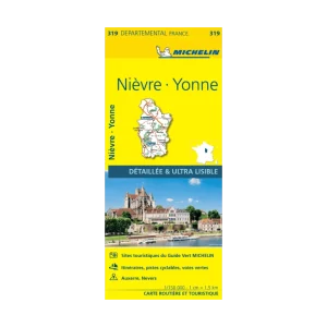 Nièvre et Yonne carte routière Michelin #319