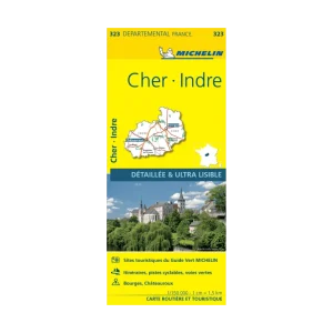 Cher et Indre carte routière Michelin #323