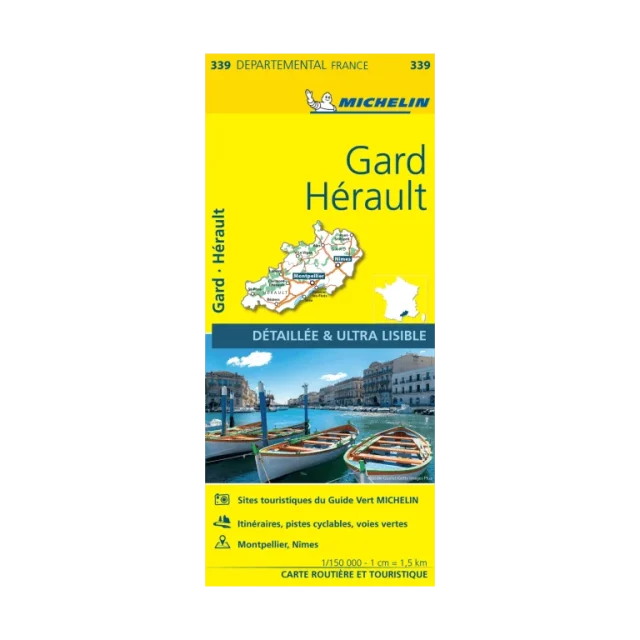 Gard et Hérault carte routière Michelin #339