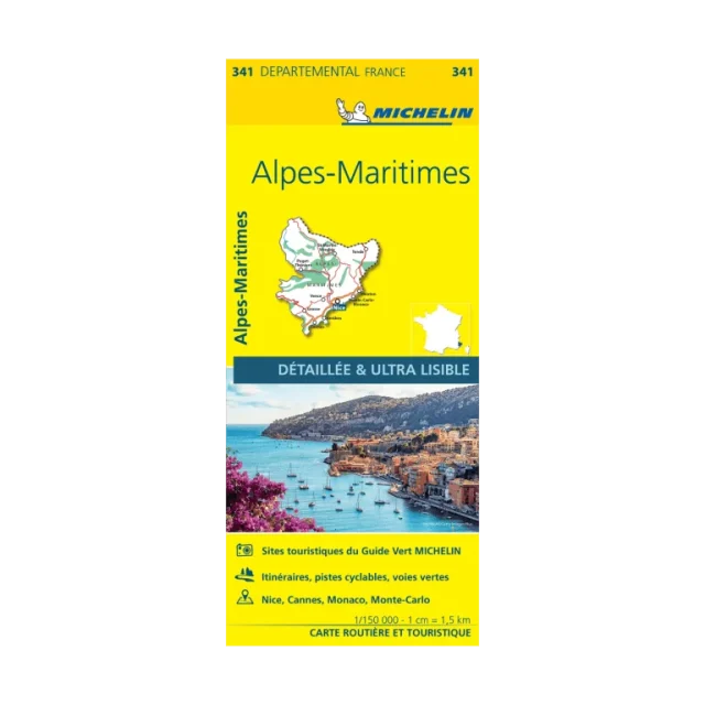 Alpes-Maritimes carte routière Michellin #341