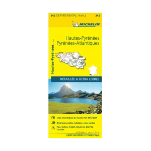 Hautes-Pyrénées et Atlantiques carte routière Michelin #342