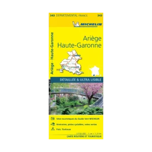 Ariège and Haute-Garonne road map Michelin #343