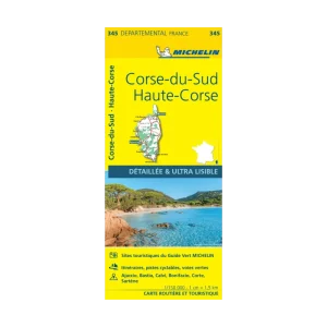 Corse-du-Sud and Haute-Corse road map Michelin #345