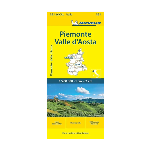 Piemonte and Valle d'Aosta road map Michelin #351