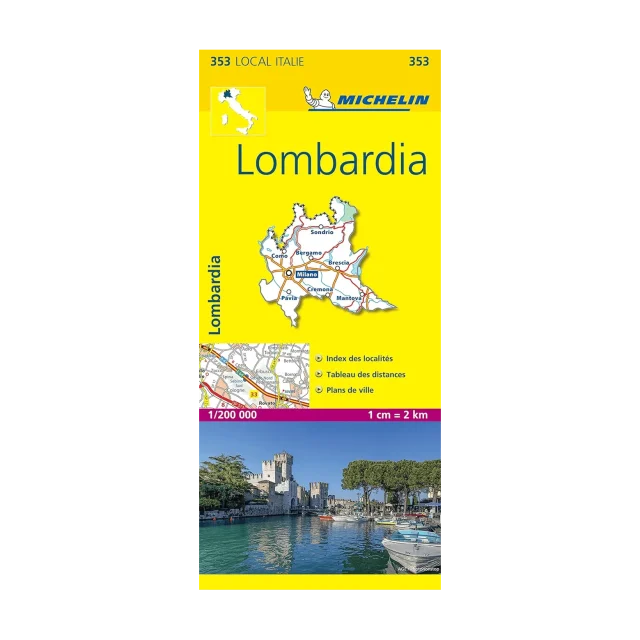 Lombardie carte routière Michelin #353