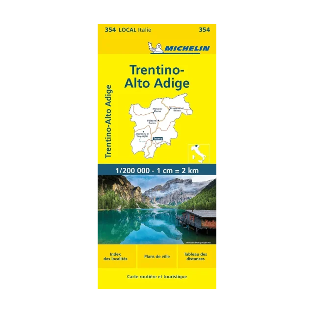 Trentino-Alto-Adige or Trentin-Tyrol road map Michelin #354