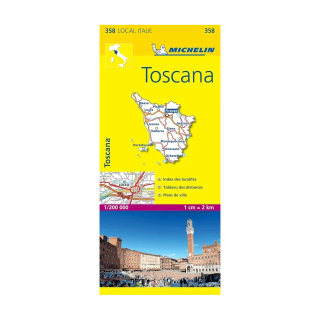 Toscane carte routière Michelin #358