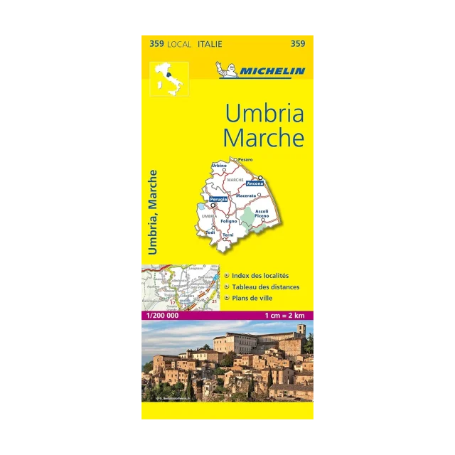 Ombrie and Marche road map Michelin #359