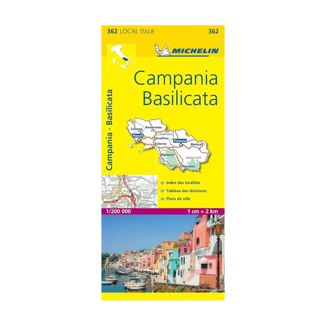 Campania and Basilicata road map Michelin #362