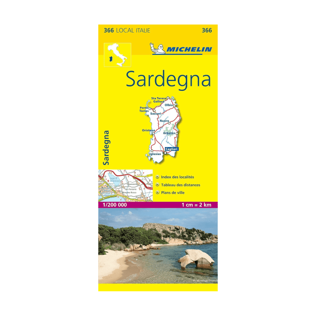 Sardinia road map Michelin #366