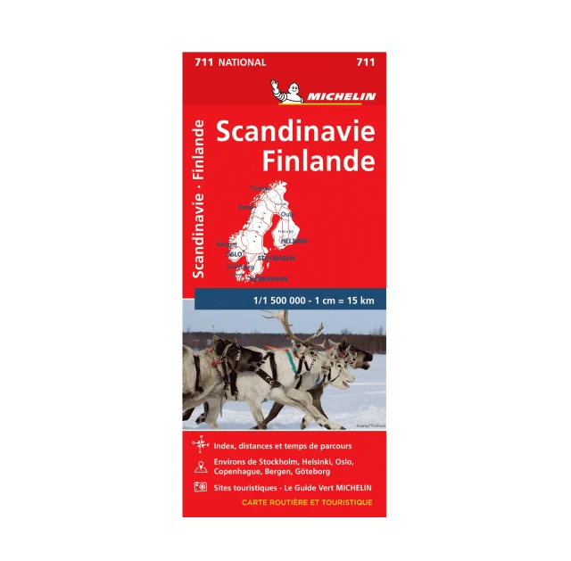 Scandinavie et Finlande carte routière Michelin #711