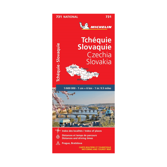 République Tchèque et Slovaquie carte routière Michelin #731