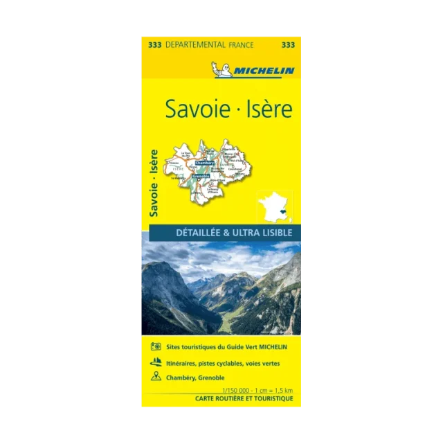 Isère et Savoie carte routière Michelin #333