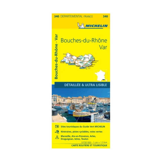 Bouches-du-Rhône et Var carte routière Michelin #340