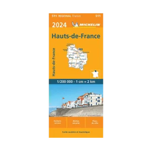 Hauts-de-France Nord-Pas-de-Calais and Picardie road map Michelin #511