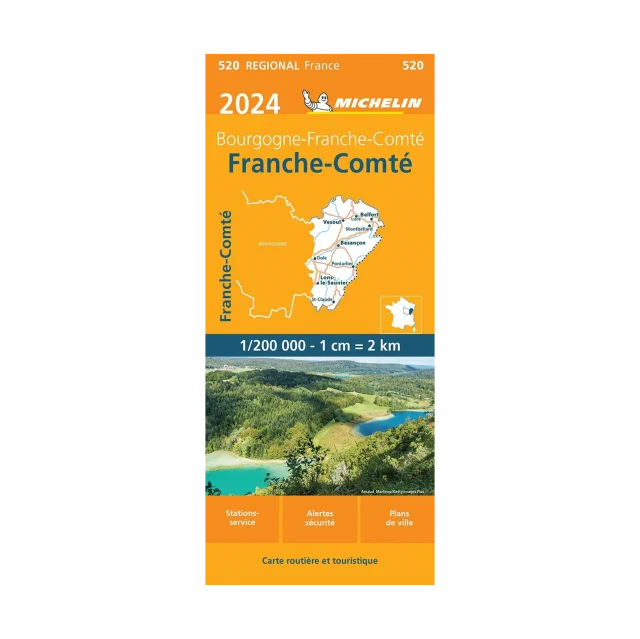 Franche-Comté road map Michelin #520