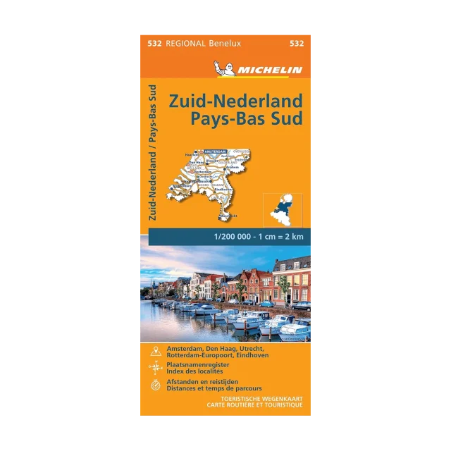 Netherlands rSouth oad map Michelin #532