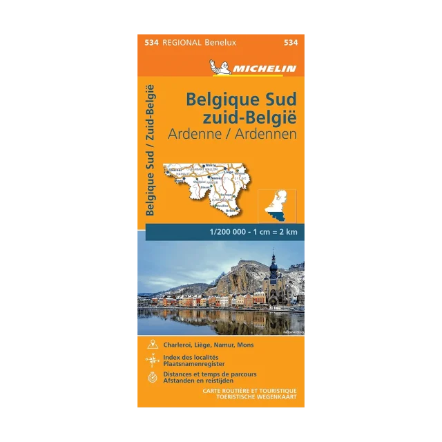 Belgique Sud carte routière Michelin #534