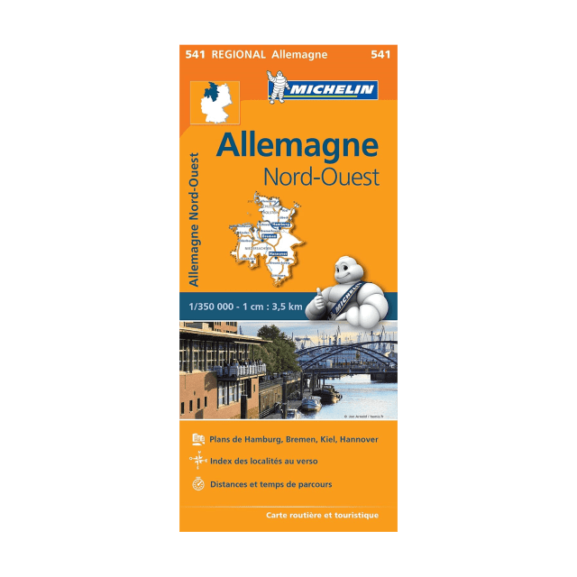 Allemagne Nord-Ouest carte routière Michelin #541