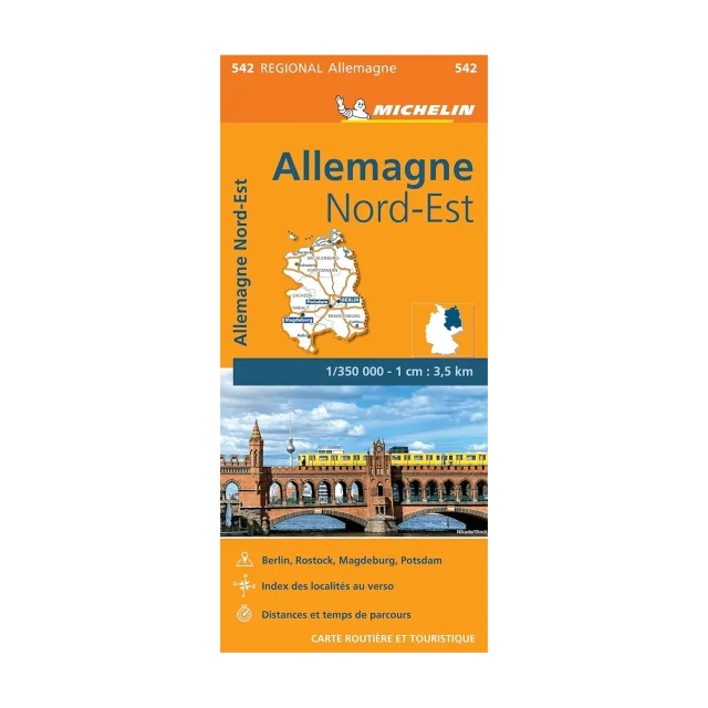 Allemagne Nord-Est carte routière Michelin #542