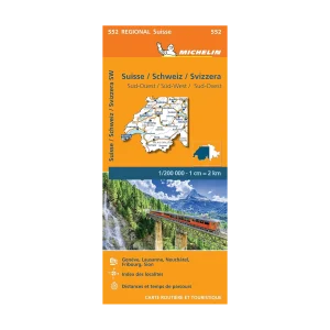 Switzerland South-West road map Michelin #552