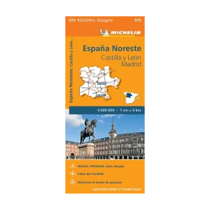 Spain North-West Castile Leon Madrid road map Michelin #575