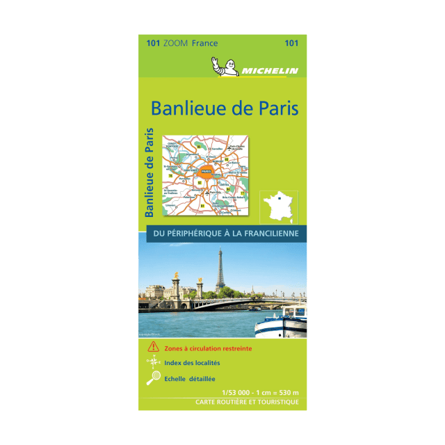 Banlieue de Paris carte routière zoom Michelin #101