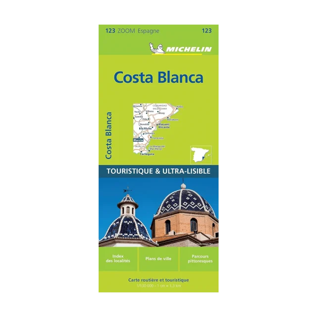 Costa Blanca carte routière zoom Michelin #123