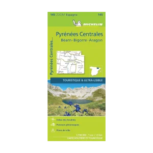 Central Pyrenees zoom road map Michelin #145