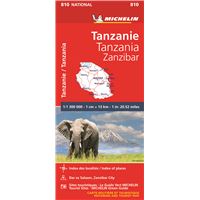 Tanzanie carte routière Michelin #810