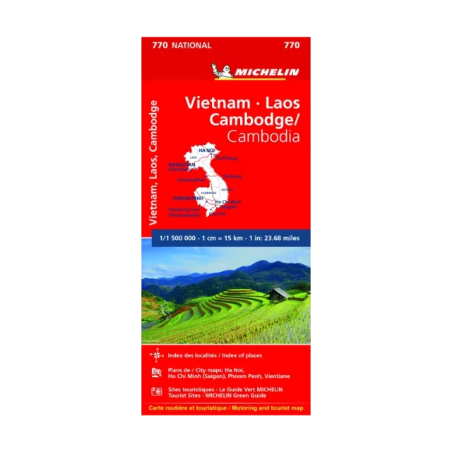 Vietnam, Lao, Cambodia road map Michelin #770