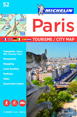 Paris carte touristique Michelin #52