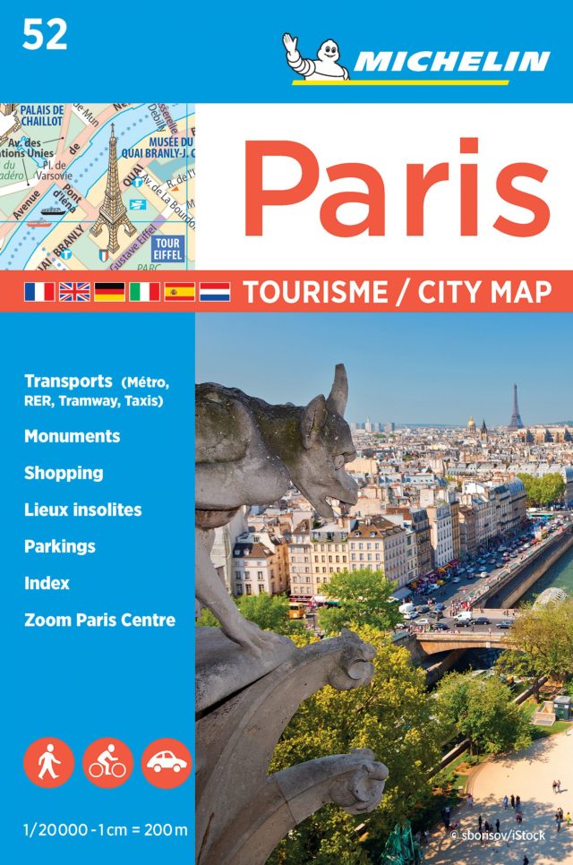 Paris tourist map Michelin #52