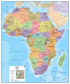 Afrique carte murale - Politique