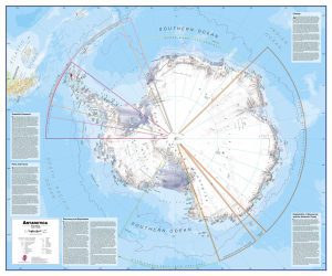 Antarctique carte murale - Politique