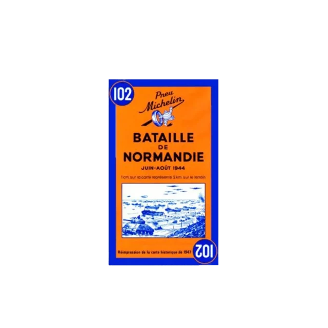 Bataille de Normandie 1944 carte Michelin