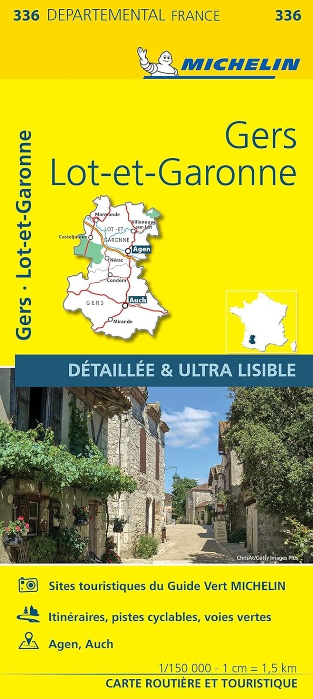 Gers and Lot-et-Garonne road map Michelin #336