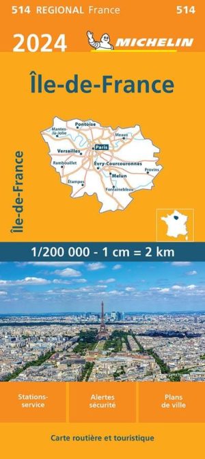 Ile-de-France Paris et environs carte routière Michelin #514