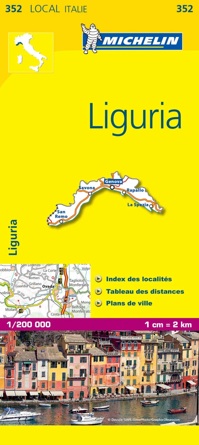 Ligurie carte routière Michelin #352