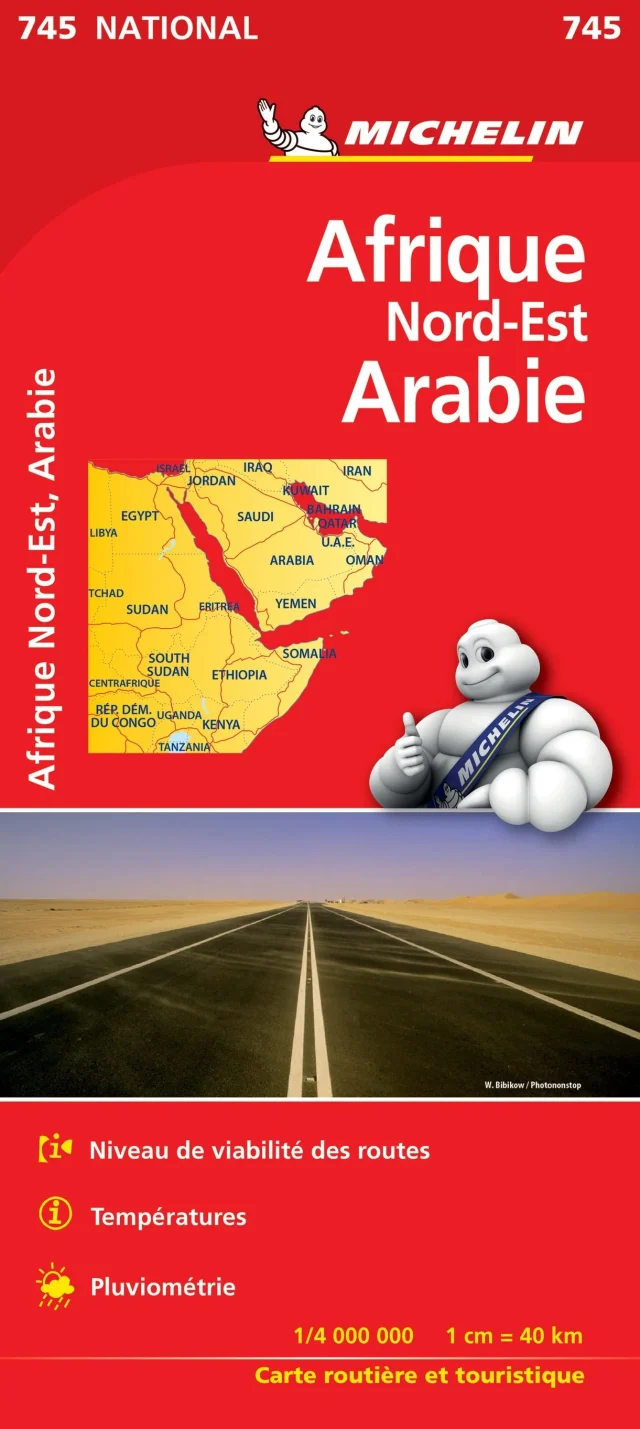 Afrique Nord-Est et Arabie carte routière Michelin #745