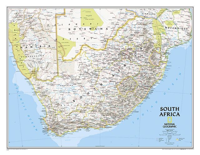 afrique du sud carte murale - south africa wall map