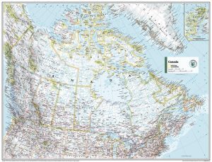 canada carte murale national geographic wall map