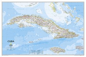 Cuba carte murale National Geographic - cuba wall map