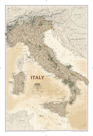 italie carte murale style antique national geographic italy antique style wall map