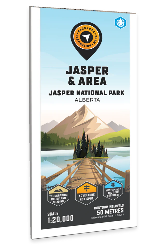 Jasper & Area - National Park Map - BRMB