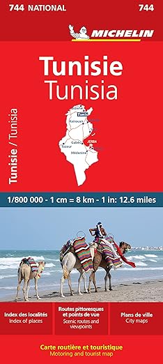 Tunisie - Carte routière - Michelin #744