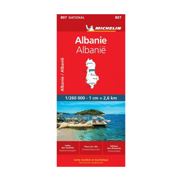 Albanie - Carte routière - Michelin #807