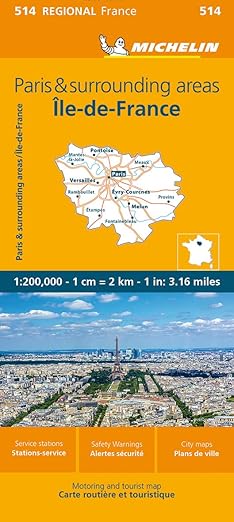 Paris et ses environs - Carte routière IGN